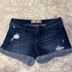 Hollister midi size 5 ripped jean shorts